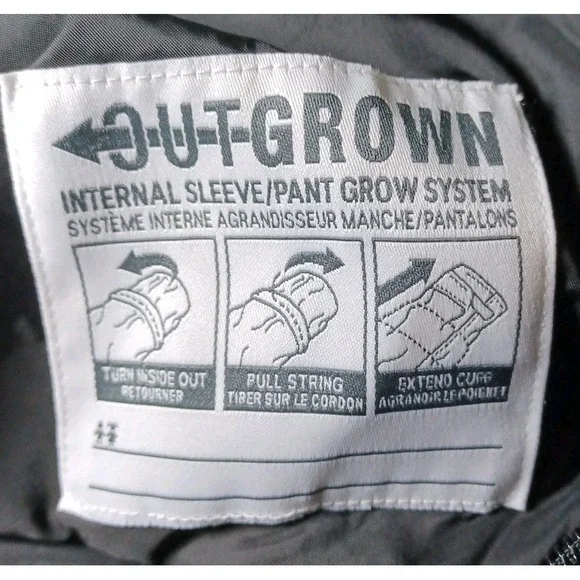 Columbia Kids Black Snow Bib Overalls Ski Grow System Kids 3T Winter Bibs Nylon - Picture 4 of 5